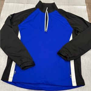 [S]Sunderland Men's Black and Blue Lightweight Golf pullover Jacket